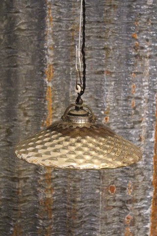 1800 tals loftslampe med lampeskærm af gammelt fattigmandssølv.dia.:25cm.