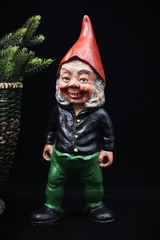 Antique painted terracotta Santa Claus with fine patina...