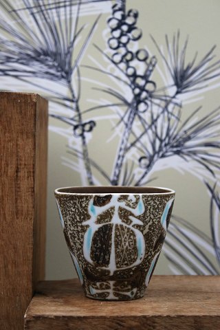 Royal Copenhagen, Baca faience vase with fine glaze, designed by Nils Thorsson...