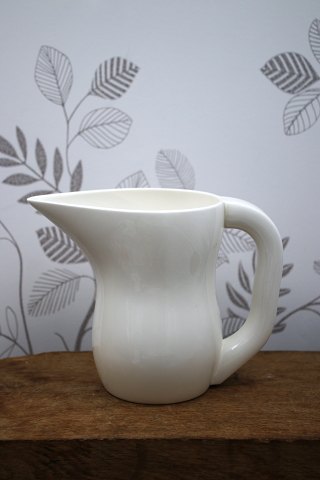 Original Ursula faience jug with handle from Royal Copenhagen in white glaze...