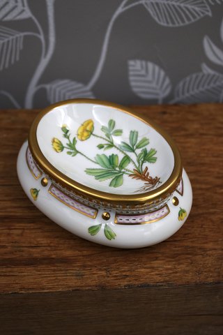 Salt cellar in Flora Danica frame produced by Royal Copenhagen in Denmark...