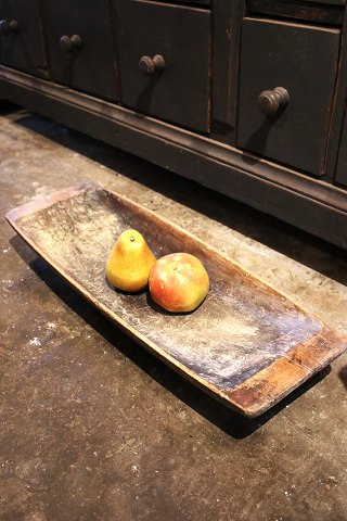 Antique Swedish wooden dish with remnants of original paint and a really nice patina...