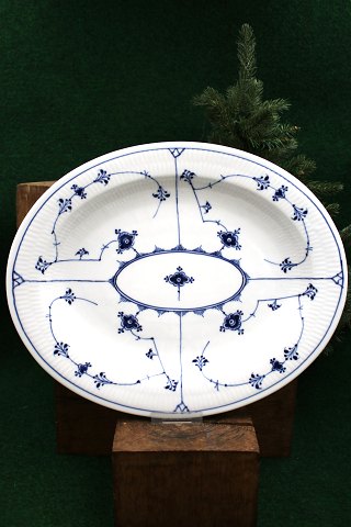 Antique Royal Copenhagen, Blue Fluted, Plain oval dish. #1/99.from the year 1898-1923...