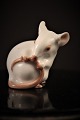 Bing & Grondahl, B&G small porcelain figure of white mouse.
Height: 4.5cm. 
B&G# 1728.