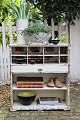 Old archive bookcase in white painted pine with fine patina. 
H:83cm. W:76cm. D:34cm.
From 1894.