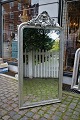 Old French 1800 century Louis Philippe silver mirror with fine decorated silver 
frame with decorated top piece.
163x83cm.