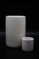 Glaseret , rillet keramik vaser fra Hjorth - Danmark. ...