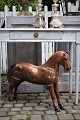 Swedish 19th century horse in carved wood with original brown color and with a 
super fine patina..