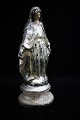 Stor antik 1800 tals Madonna figur i fattigmandssølv / Mercury glass med bemalet 
ansigt...