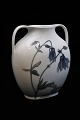 Royal Copenhagen Art Nouveau vase with handle and decorated flower branch...