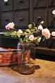 Large antique Swedish hand-blown jam jar with bent edge. H: 28cm...
