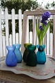 Old hyacinth glasses from Kastrup/Fyns glasswork. 
Click on the picture for each individual...