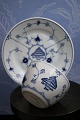 Bing & Grondahl coffee cup and cake plate in blue painted / Blue Fluted iron 
porcelain with logo from "Det Berlinske Hus"