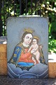 Early 19th century Madonna painting , painted on metal plate with a motif of the 
Virgin Mary with the baby Jesus...