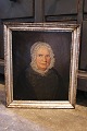 Fint Empire kvinde portræt maleri , olie på lærred fra omkring 1780-1840 i 
sølvramme...