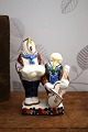 Nattergal & Lærke , fajance figur fra Aluminia "I skoven skulle være gilde" designet af Kai Nielsen i 1908...