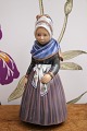 Dahl Jensen porcelain figurine of a Fan girl in oak dress.DJ-1165...