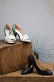 Handmade French vintage miniature model of stilettos from the 50s.H: 7cm. L: 9.5cm...