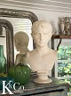 Decorative plaster bust of  Augustus signed by Hans Christian Brix...