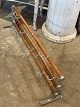 Old hat rack / coat rack in metal and wood with 10 double metal hooks. L: 102cm...